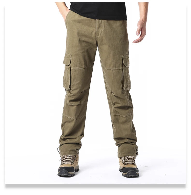 Men's Large Pocket Loose Overalls | Outdoor Sports Jogging Tactical Pants with Elastic Waist