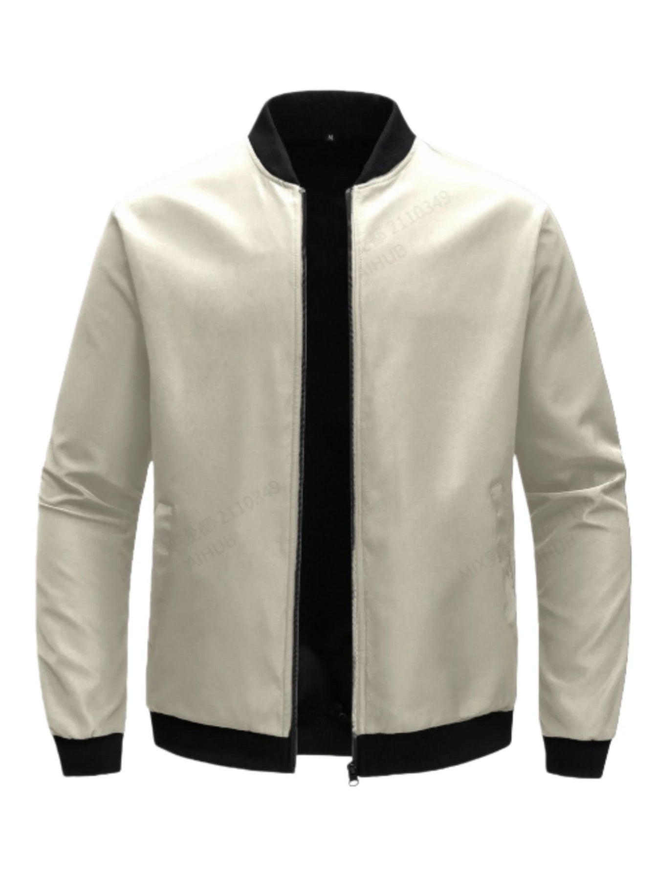 Men's Baseball Collar Zip-Up Jacket – Lightweight Casual Coat, Loose Fit | S–XL