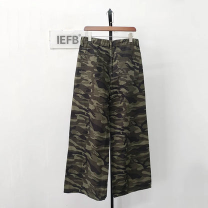 Vintage Wide-Leg Jeans – Men's Camo & Washed Denim