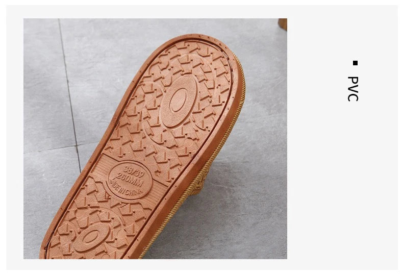 Woven Rattan Slide Sandals for Women and Men