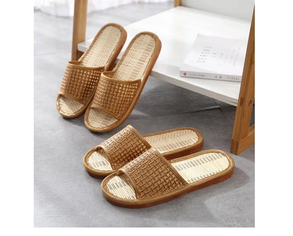 Woven Rattan Slide Sandals for Women and Men