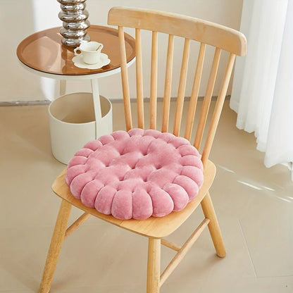 Large Biscuit Shape Plush Cushion – Soft Decorative Cookie Seat Pad for Chair, Floor & Tatami