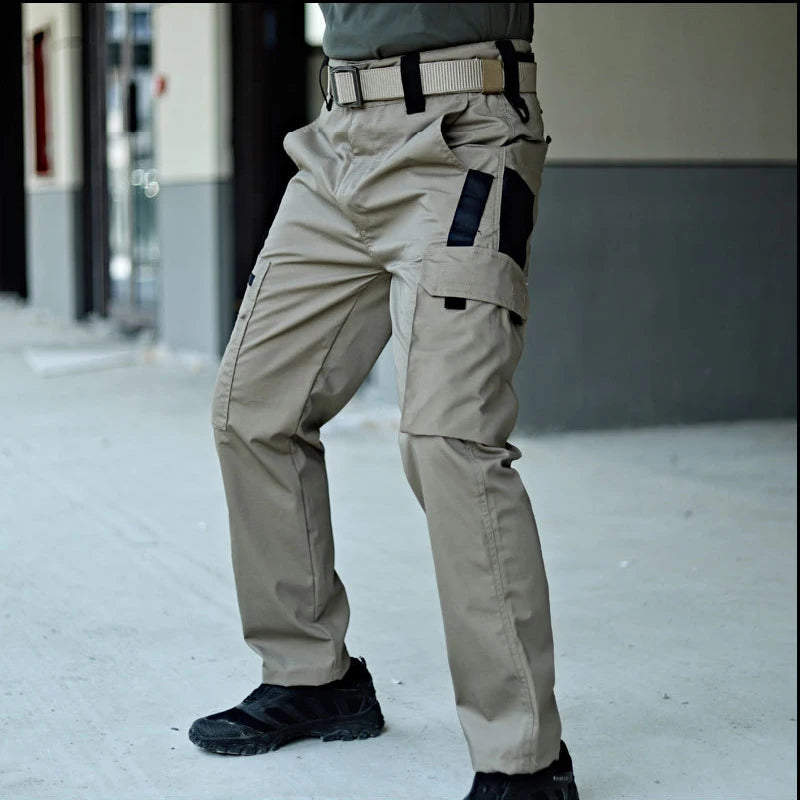 Men's Tactical Work Pants | Waterproof Multi-Pocket Cargo Trousers for Outdoor Hiking & Workwear