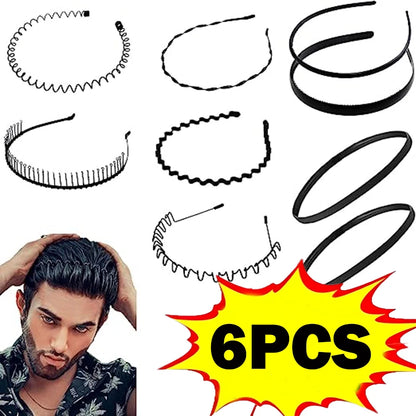 Men's Metal Headband for Sports Grooming and Everyday Wear