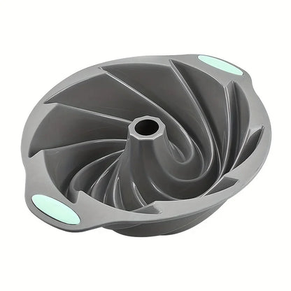 Silicone Cyclone Cake Mold – Non-Stick Oven & Steamer Baking Pan