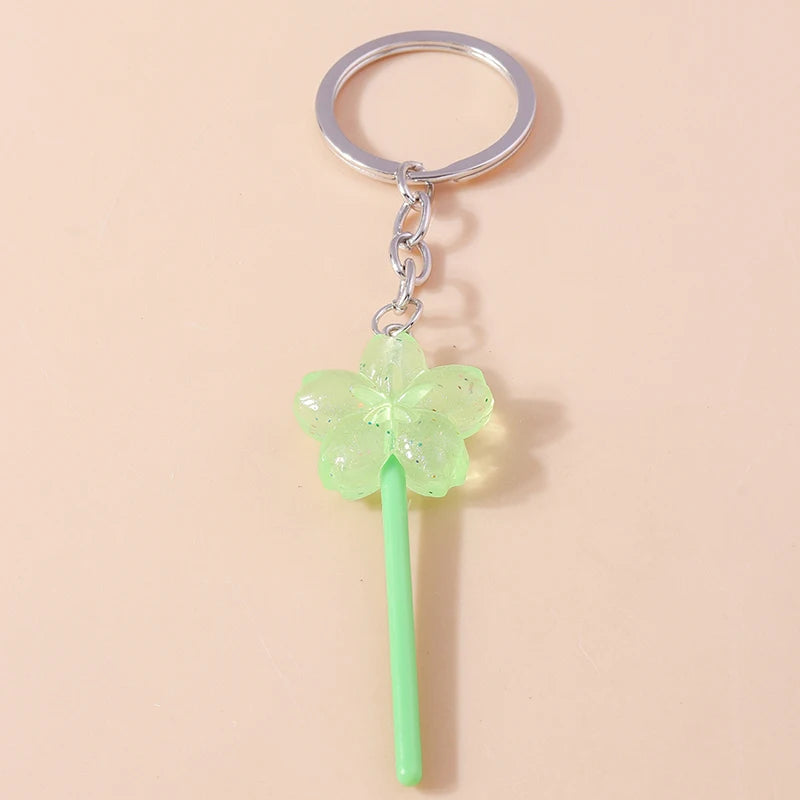 3D Simulation Food Keychain – Cute Resin Lollipop, Donut & Snack Key Ring Charms