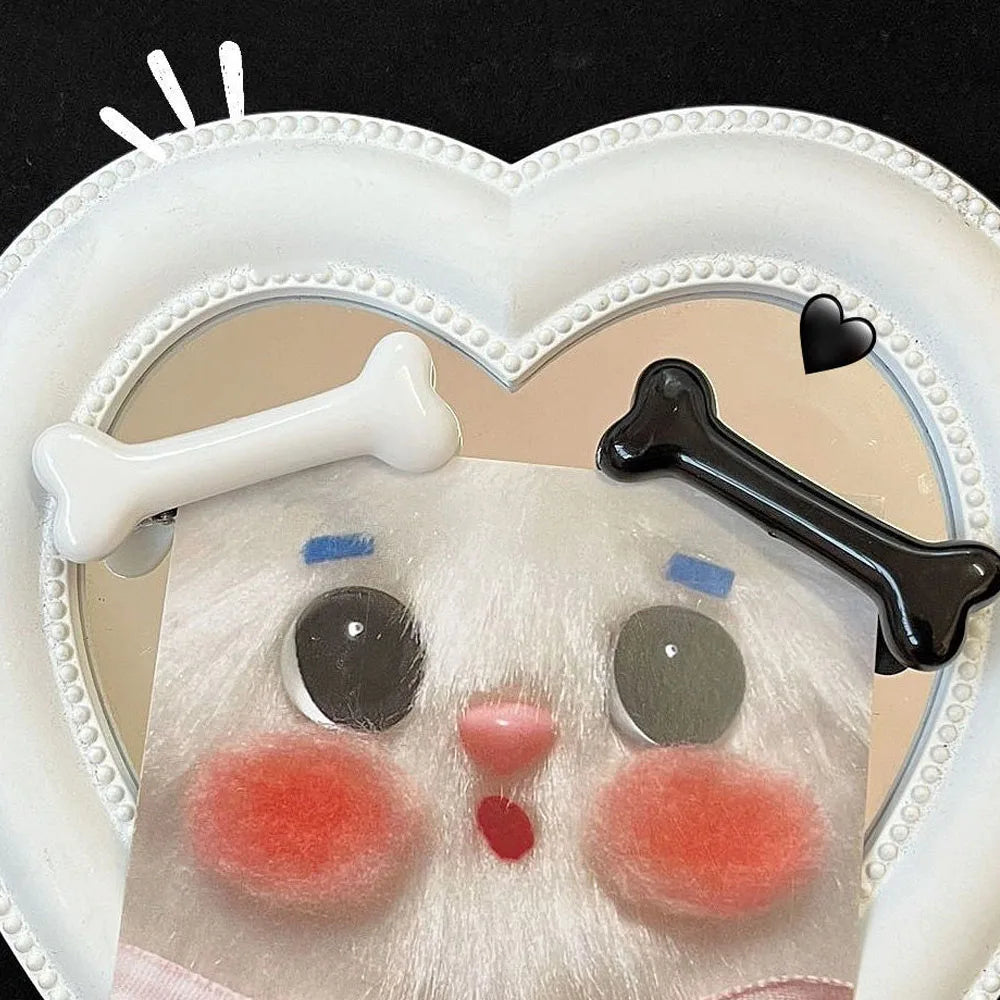 Y2K Bone Hair Clip – Cute Cartoon Bobby Pin Barrette