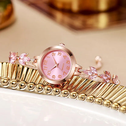 Women's Elegant Rhinestone Bracelet Watch | Luxury Quartz Wristwatch Gift for Girls