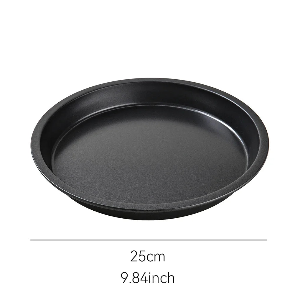 Non-Stick Carbon Steel Pizza Pan | 6–10 inch Black Baking Pan for Oven, Microwave & Chip Tray