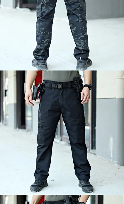 Men's Tactical Work Pants | Waterproof Multi-Pocket Cargo Trousers for Outdoor Hiking & Workwear
