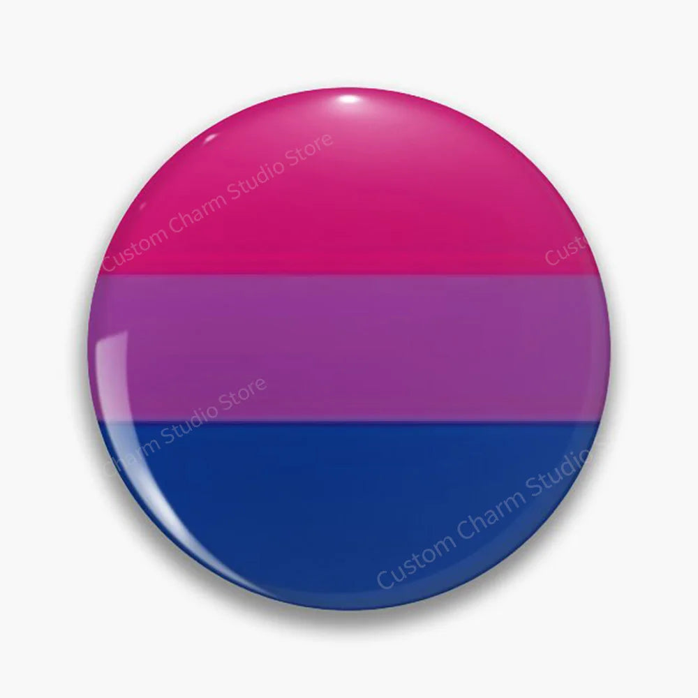 Pride Button Pin – Rainbow & LGBTQ+ Flag Lapel Badge (44mm)