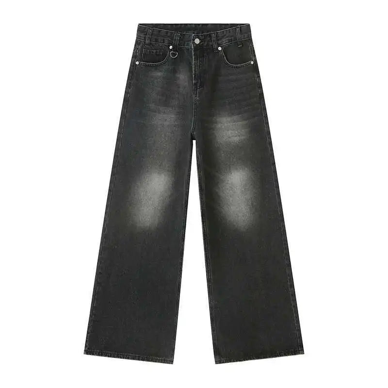 Vintage Wide-Leg Jeans – Men's Camo & Washed Denim