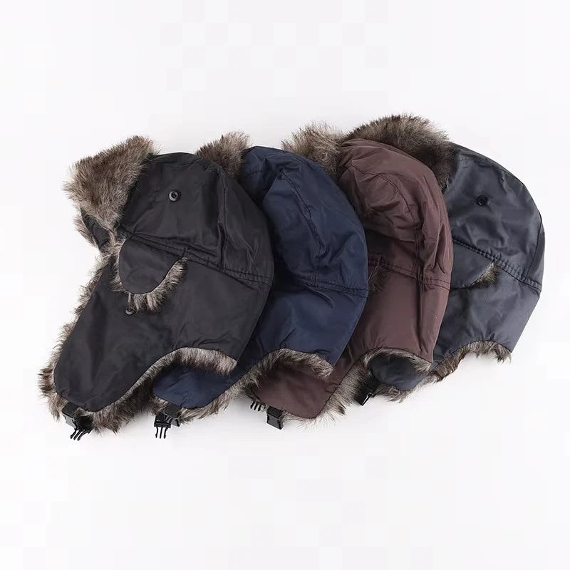 Men's Winter Trapper Bomber Hat – Warm Earflap Ski Cap