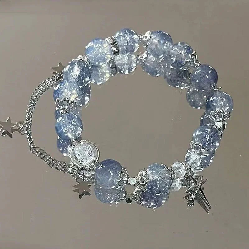 Women's Crystal Beads Bracelet | Korean Flower, Fox & Feather Tassel Friendship Jewelry Gift