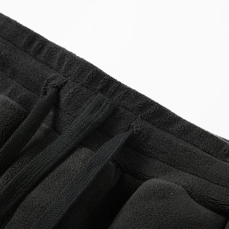 YJKVUR Unisex Winter Oversize Fleece Lined Sweatpants Drawstring Casual Gym