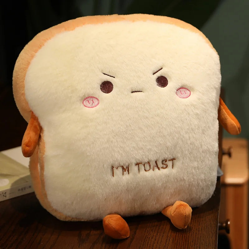 Plush Toast Bread Pillow – Soft Simulation Food Cushion & Kids Toy Gift