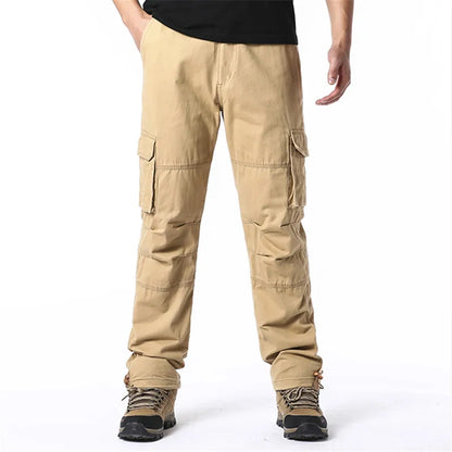 Men's Large Pocket Loose Overalls | Outdoor Sports Jogging Tactical Pants with Elastic Waist