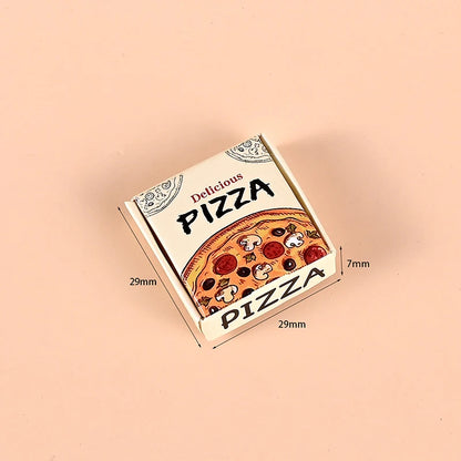 Cute Miniature Pizza Dollhouse Toy Set | 6–10pcs 1/12 Scale Kitchen Food Model for Kids & Collectors