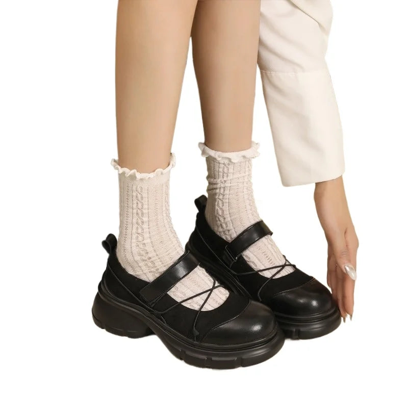 Butterfly Knot Platform Mary Jane Sneakers for Women