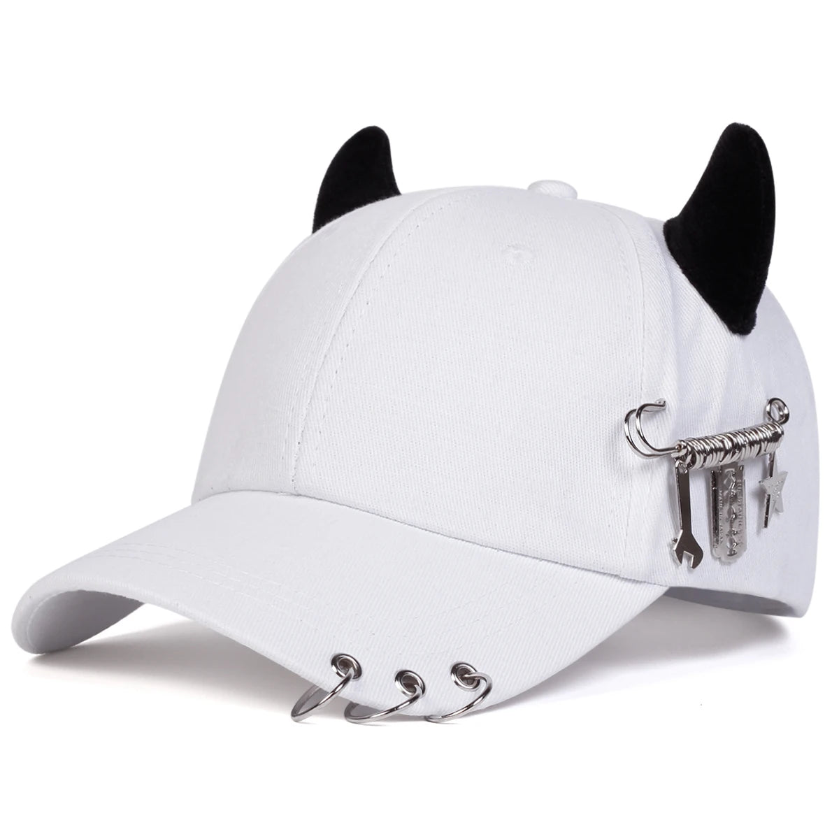 Cow Horn Ring Baseball Cap for Men and Women