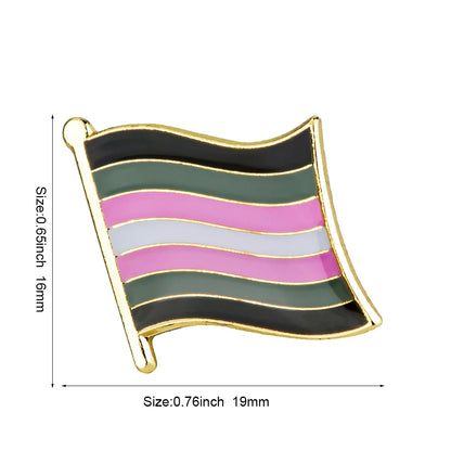Pride Flag Enamel Lapel Pin – Rainbow & Progress Badge Brooch