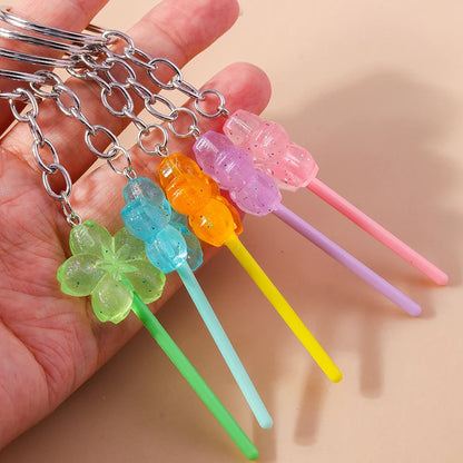 3D Simulation Food Keychain – Cute Resin Lollipop, Donut & Snack Key Ring Charms