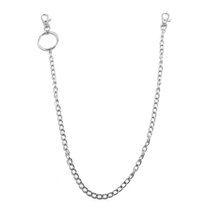 Metal Belt Chain | HipHop Rock Punk Hook Wallet Chain Keychain Ring Clip Jewelry