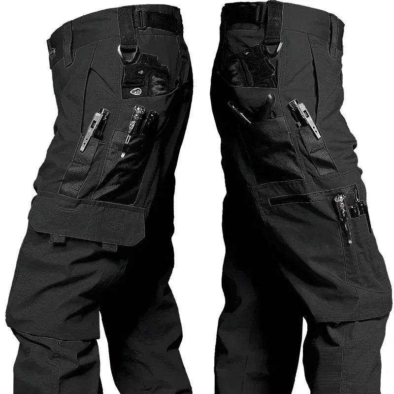 Men's Tactical Work Pants | Waterproof Multi-Pocket Cargo Trousers for Outdoor Hiking & Workwear