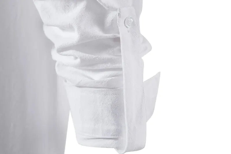 King Billion Men's Cotton Linen Shirt – Casual Long Sleeve V-Neck | S–XXXL