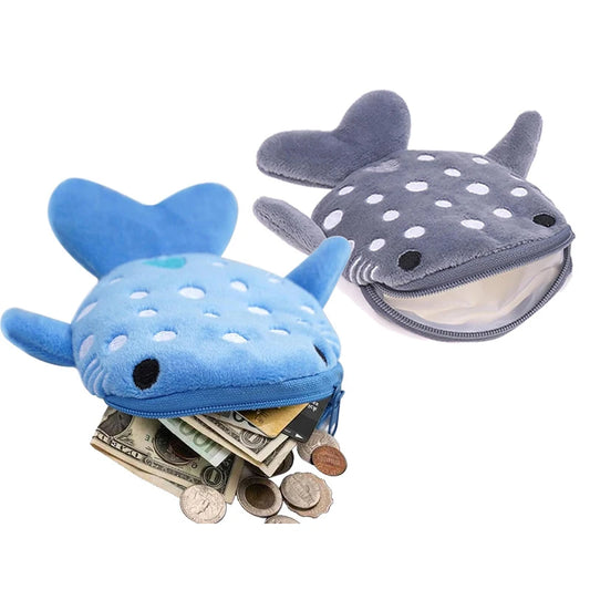 Plush Cartoon Animal Coin Purse with Zipper