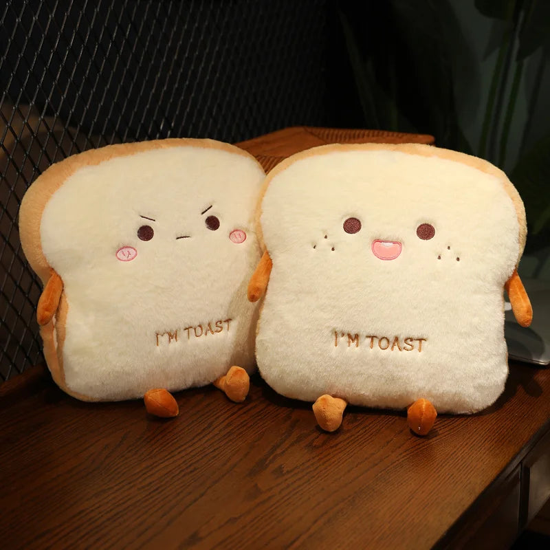 Plush Toast Bread Pillow – Soft Simulation Food Cushion & Kids Toy Gift