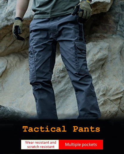 Men's Tactical Work Pants | Waterproof Multi-Pocket Cargo Trousers for Outdoor Hiking & Workwear