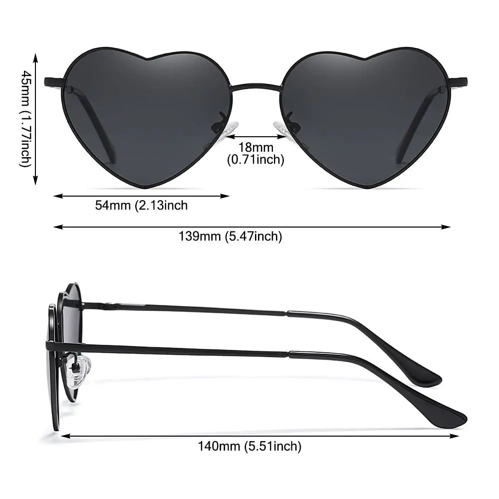 Heart Shaped Sunglasses with UV400 Protection