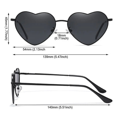 Heart Shaped Sunglasses with UV400 Protection
