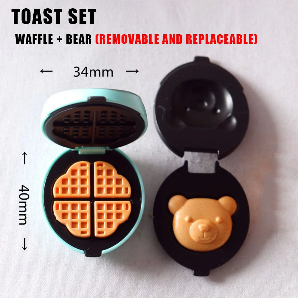 DIY Dollhouse Bear Biscuits Kitchen Set | 1/12 Miniature Toaster, Mixer & Scale Toy for Girls