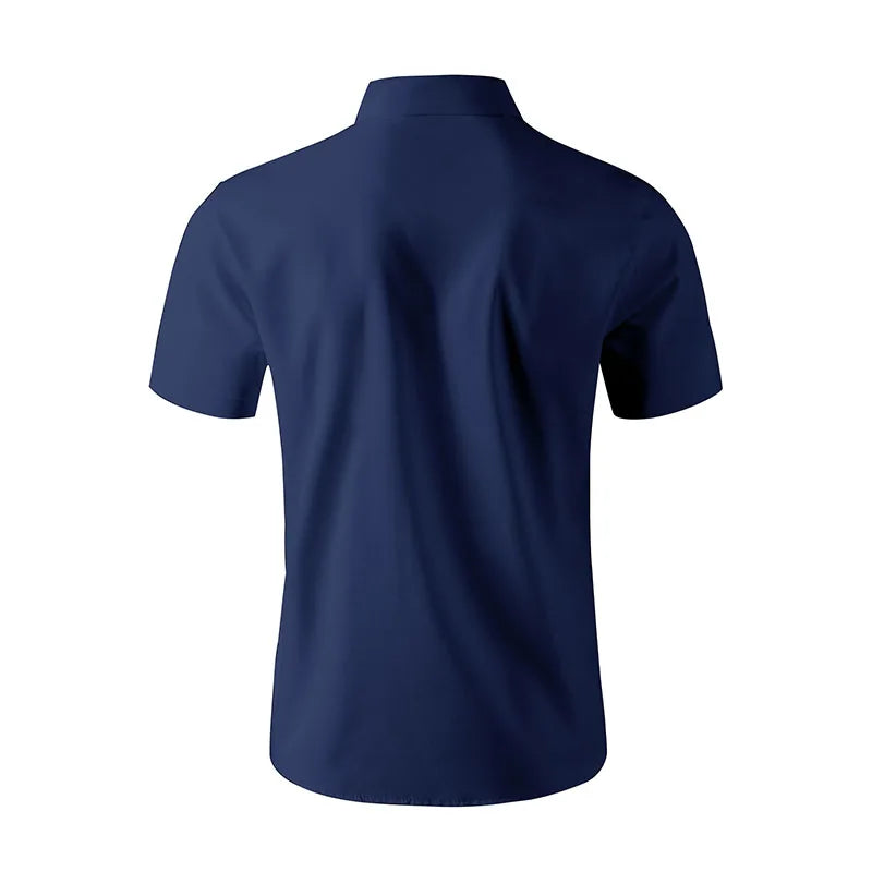 Men's Business Casual Short Sleeve Shirt | Wrinkle-Free Summer Top