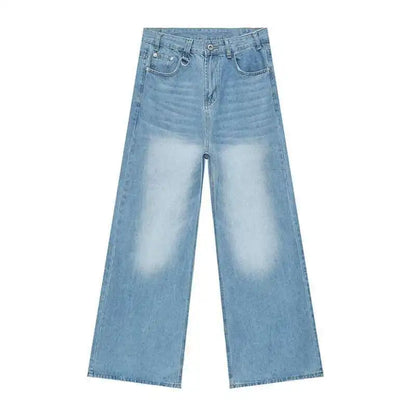 Vintage Wide-Leg Jeans – Men's Camo & Washed Denim