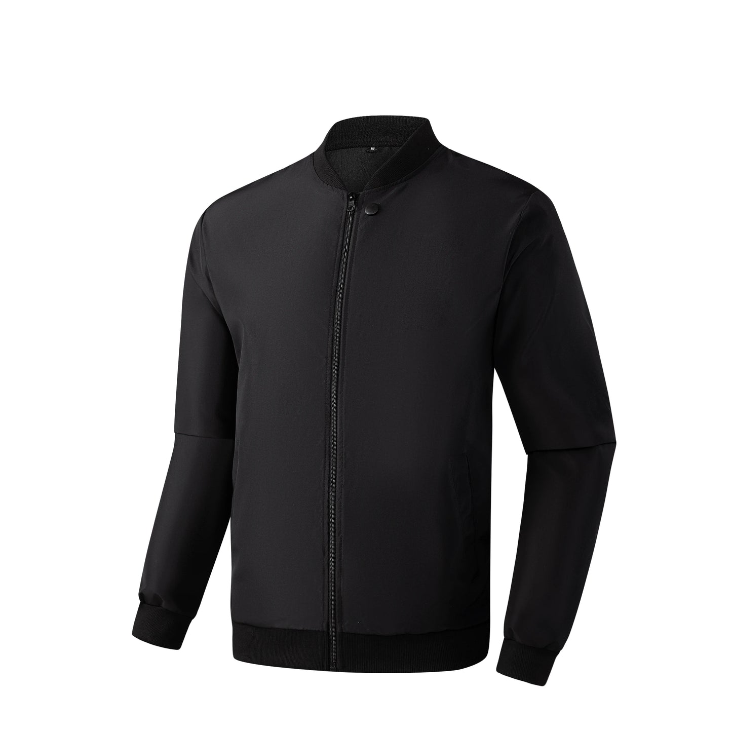 Men's Baseball Collar Zip-Up Jacket – Lightweight Casual Coat, Loose Fit | S–XL