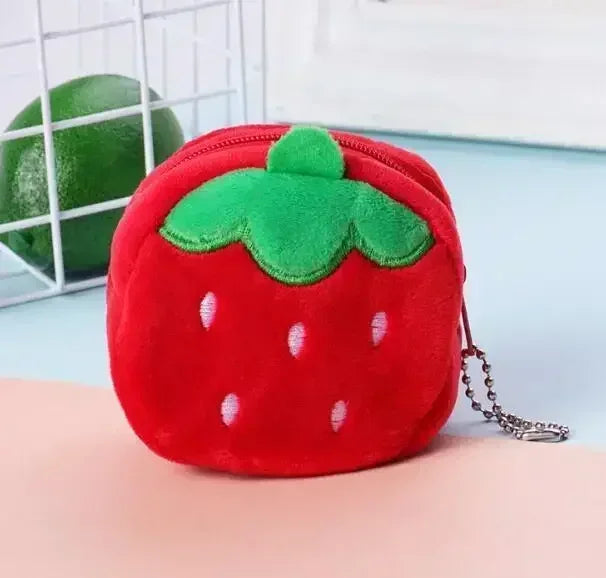 Plush Cartoon Animal Coin Purse with Zipper