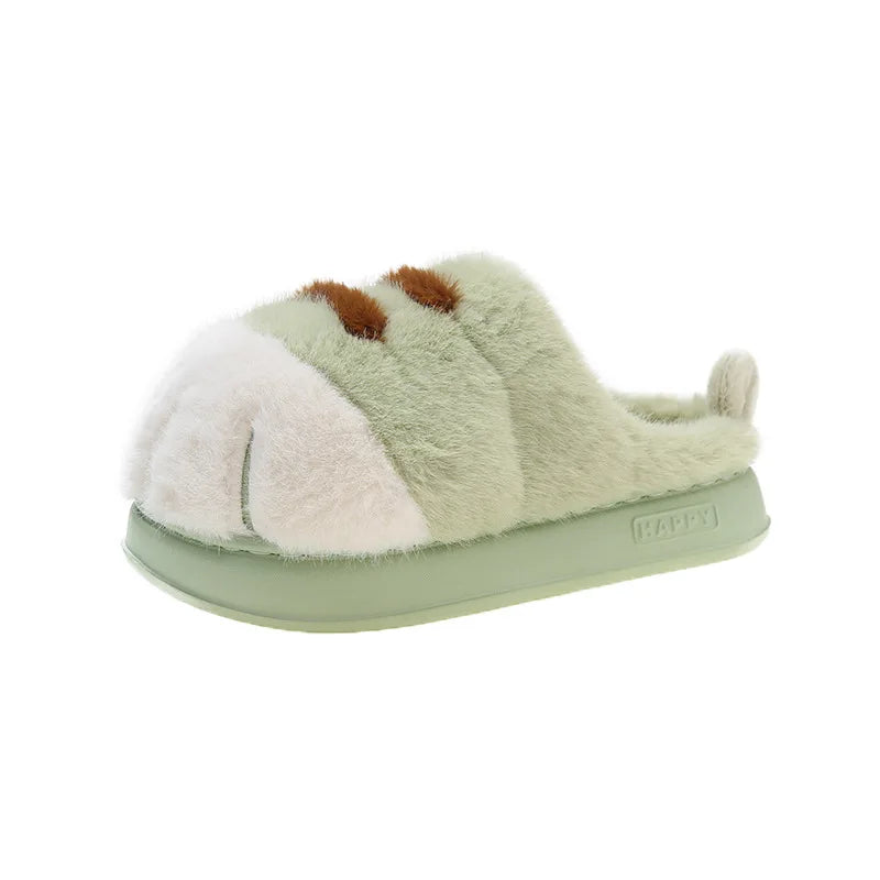 3D Cat Claw Slippers – Cozy Winter Indoor Shoes for Women