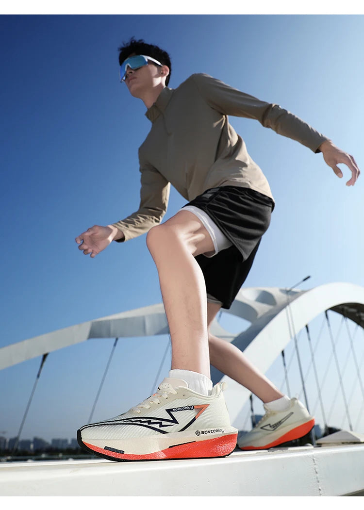 Carbon Board Running Sneakers for Men and Women Lightweight and Breathable