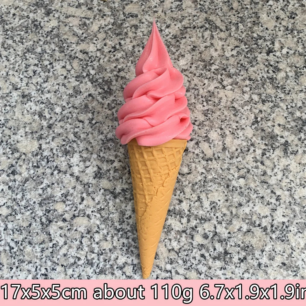 Realistic Faux Ice Cream Cone – Simulation Waffle Cone Prop for Display, Decor & Content Creation