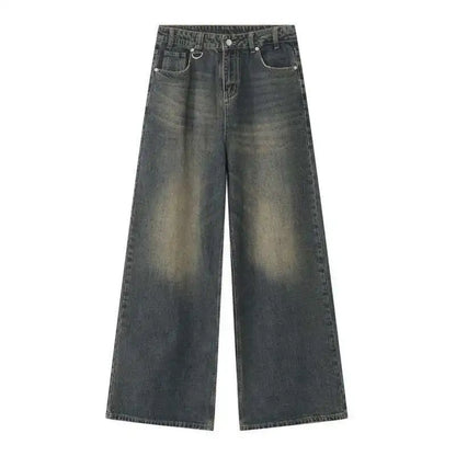 Vintage Wide-Leg Jeans – Men's Camo & Washed Denim