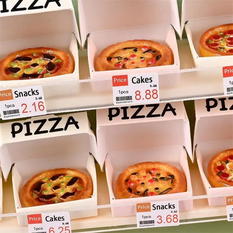 Cute Miniature Pizza Dollhouse Toy Set | 6–10pcs 1/12 Scale Kitchen Food Model for Kids & Collectors