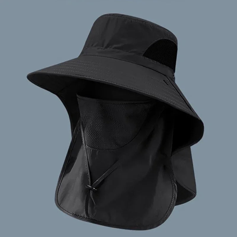 UV Protection Sun Hat with Neck Flap – Outdoor Fishing & Hiking Cap