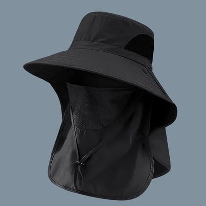 UV Protection Sun Hat with Neck Flap – Outdoor Fishing & Hiking Cap