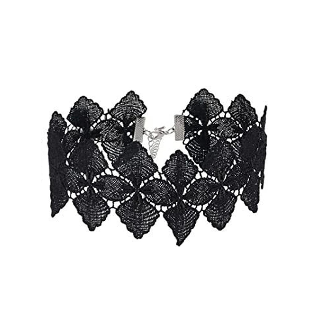Women's Neo-Gothic Lace Choker Necklace