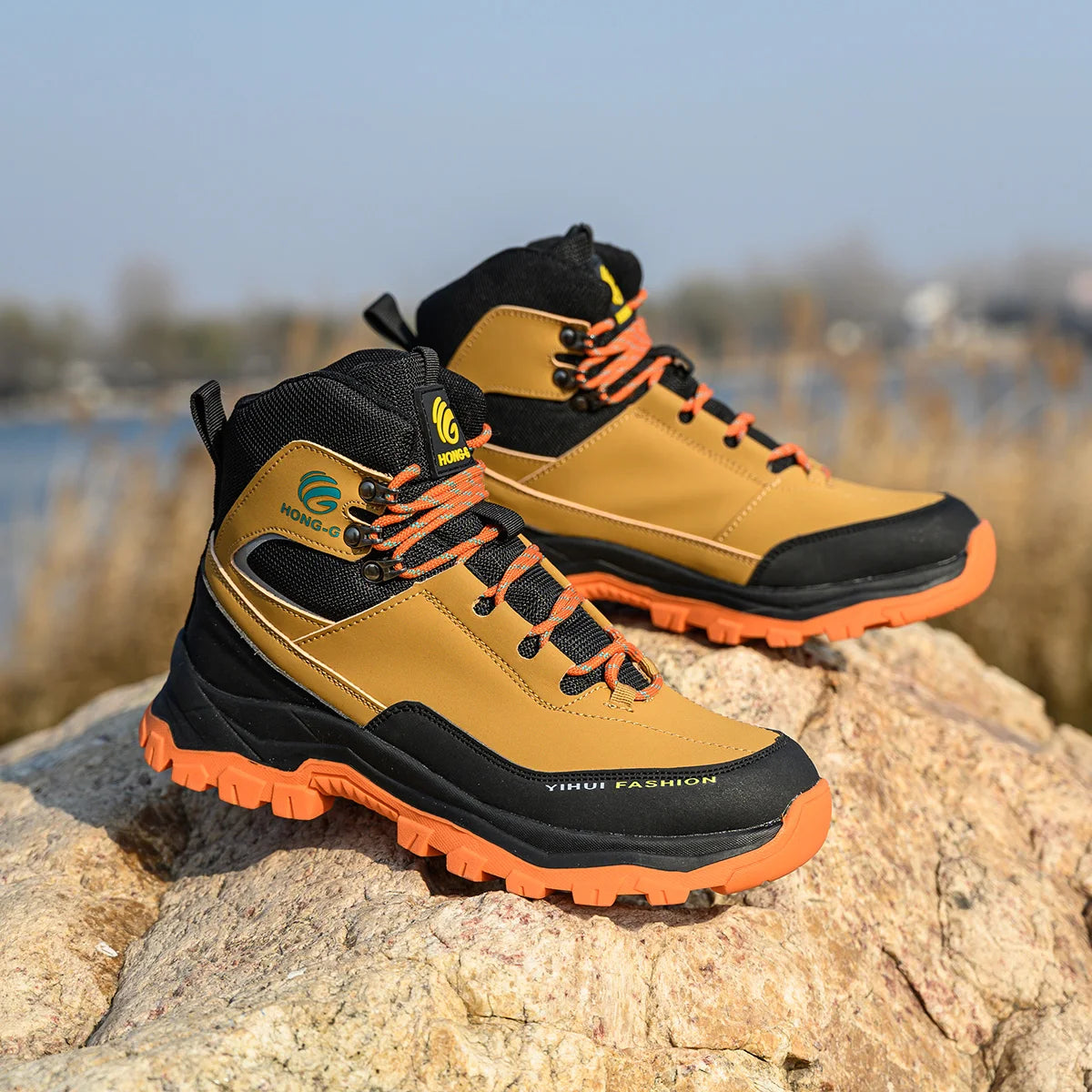 Steel Toe Cap Leather Work Safety Boots for Men