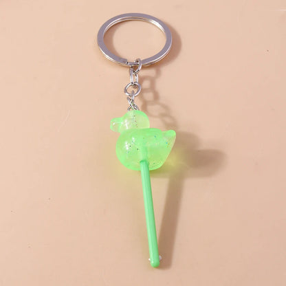 3D Simulation Food Keychain – Cute Resin Lollipop, Donut & Snack Key Ring Charms