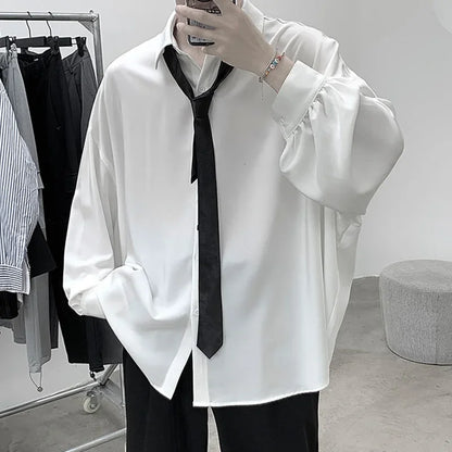 King Billion Men's Korean-Style Oversized Shirt – Loose Fit, Harajuku Casual | M–XXL